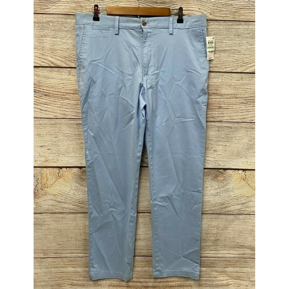 Club Room Khaki Pants Mens 36X32‎ Pale Ink Blue Flat Front Pants New Mis Tagged